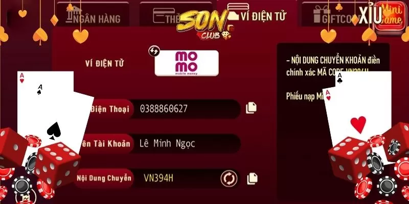 Thanh toán qua ví điện tử Momo
